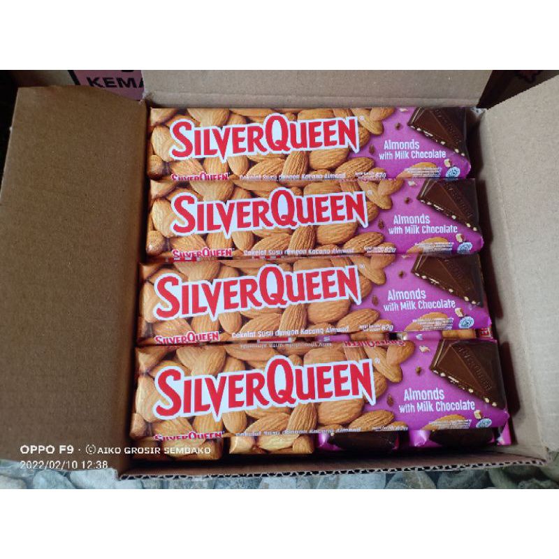 

silverqueen coklat 62 gram isi 10