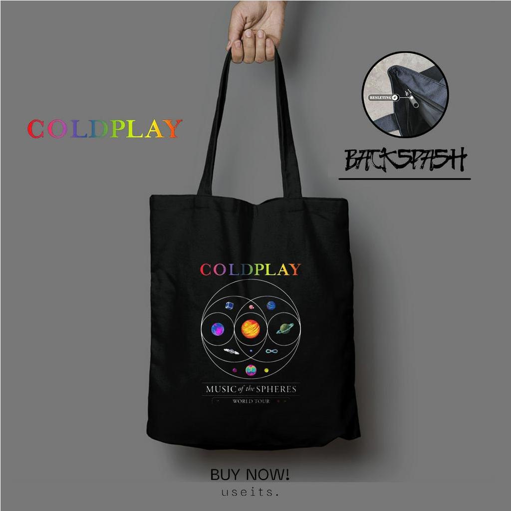 Totebag Tas Band Coldplay World Tour Pria Wanita - COLDPLAY MERCHANDISE