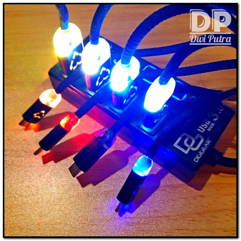 BLITZ KABEL DATA LOVE DANCING LED RGB LED / 1 METER 2A MICRO USB / FASTCHARGING KABEL CAS CHARGE