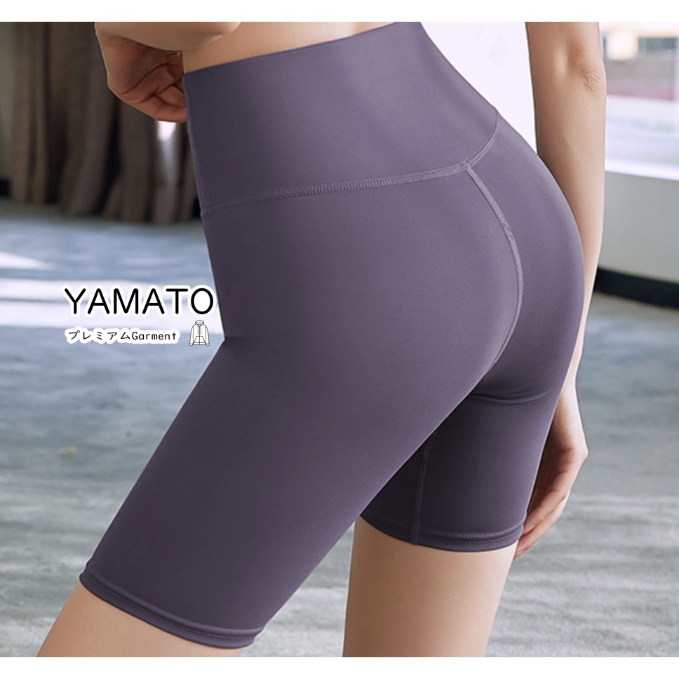 2/4 Buns Pants | Yoga Nude Warna Celana Pendek Leggings Biker Bicycle Zumba Fitness Gym