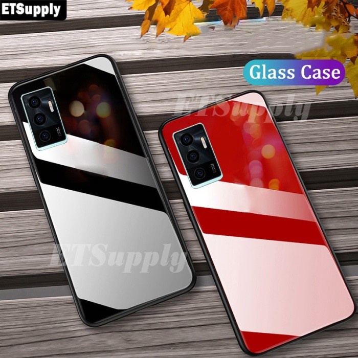 Premium Slim Case VIVO V23e PREMIUM GLASS CASE Casing Cover Ori