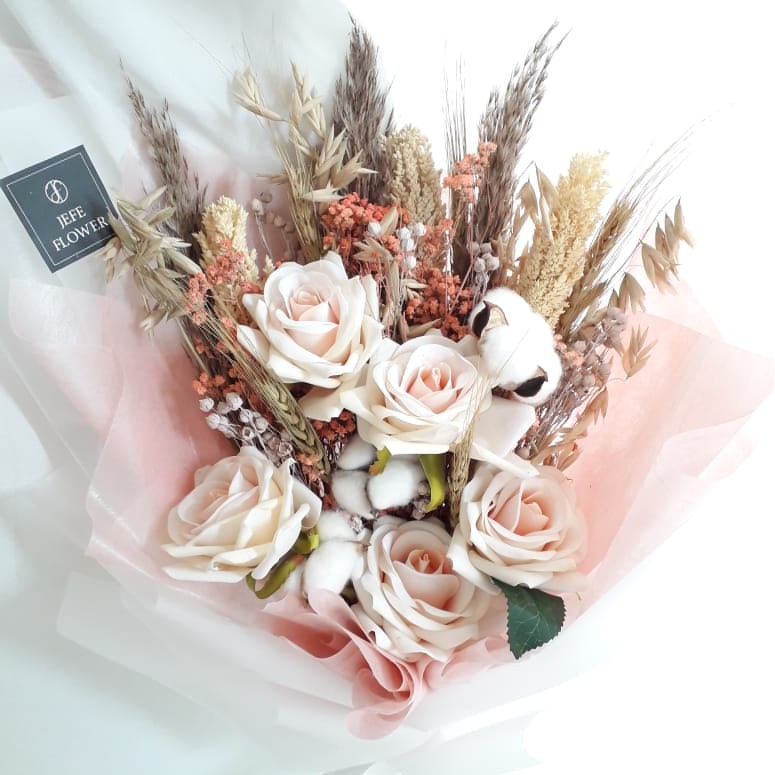 Grand Pink Roses Bouquet Buket bunga  flower bunga  