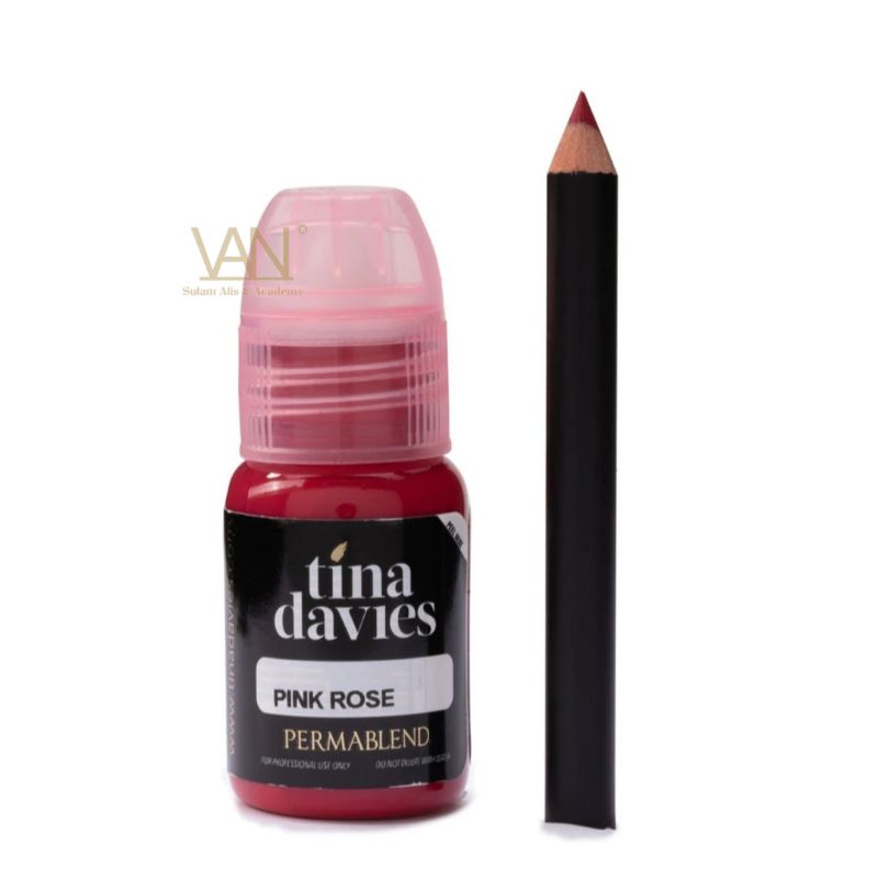 Tinta Permablend X Tina Davies Lip Duo - Pink Rose Original Made in USA 15ml