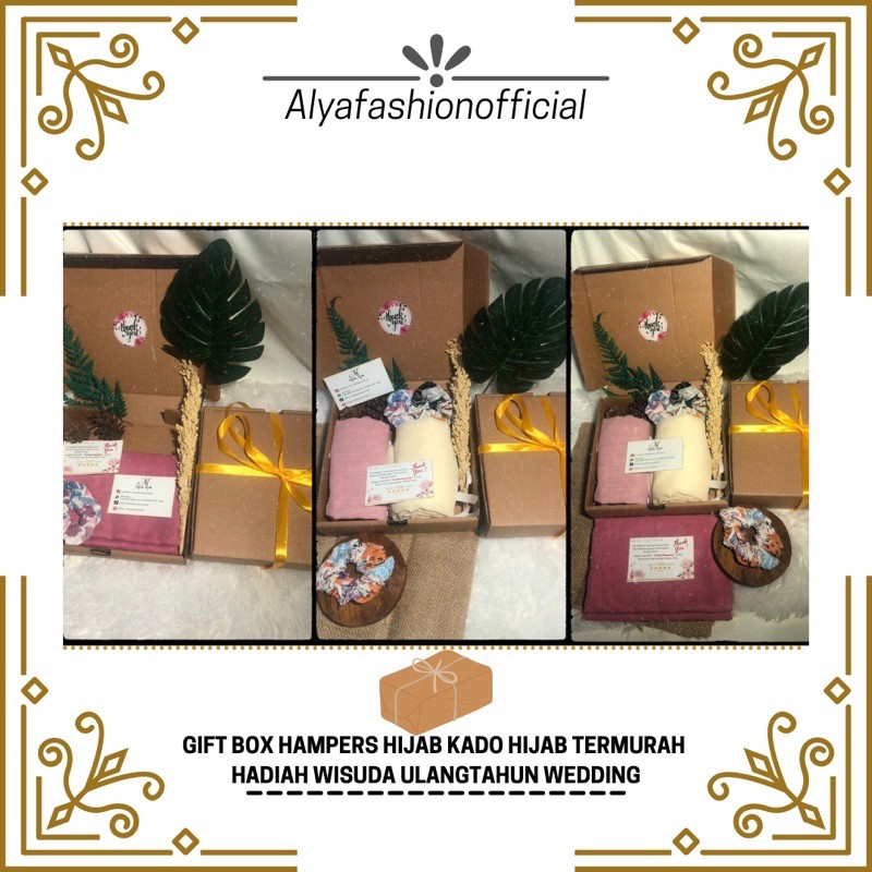 

ALYA FASHION Hampers Hijab Gift Box Kado Hijab Termurah Hadiah Ulang Tahun Wisuda Weeding