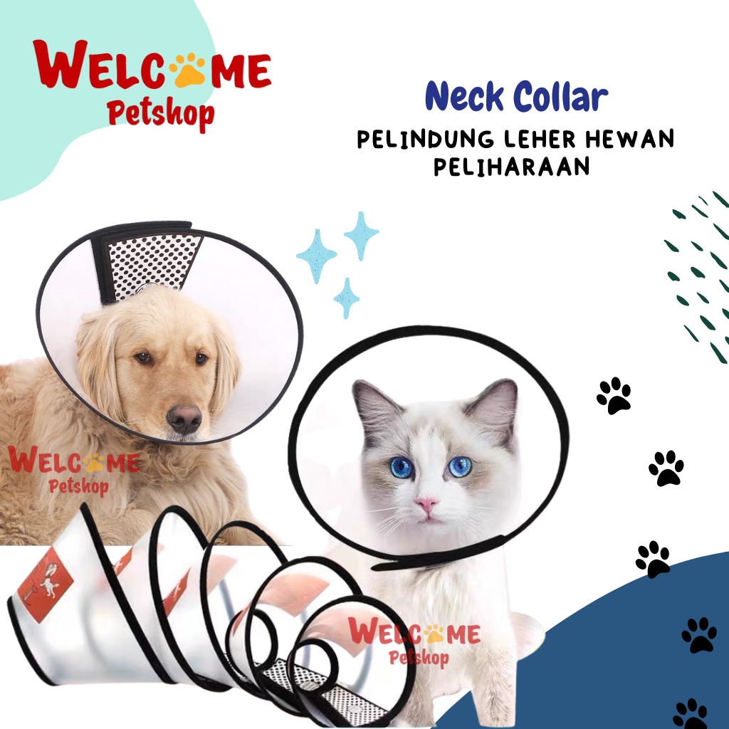 Neck Collar Corong Pelindung Leher Anjing Kucing Cone Penutup Hewan