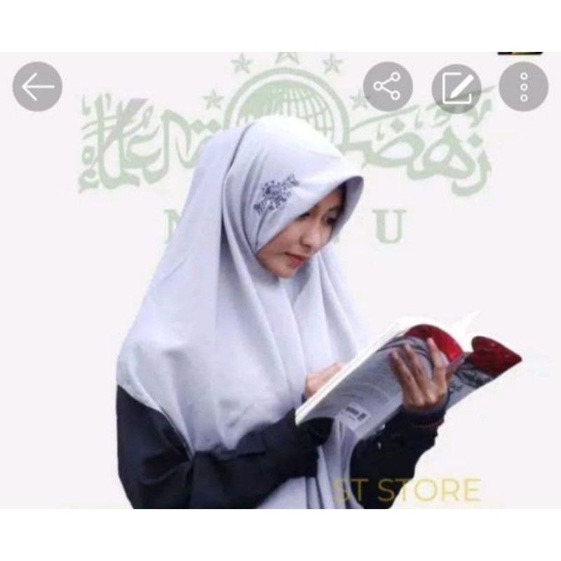 Hijab Jilbab Krudung NU syar'i Jumbo/ berkwalitas/bordir Nahdlatul Ulama/muslimat fatayat ansor