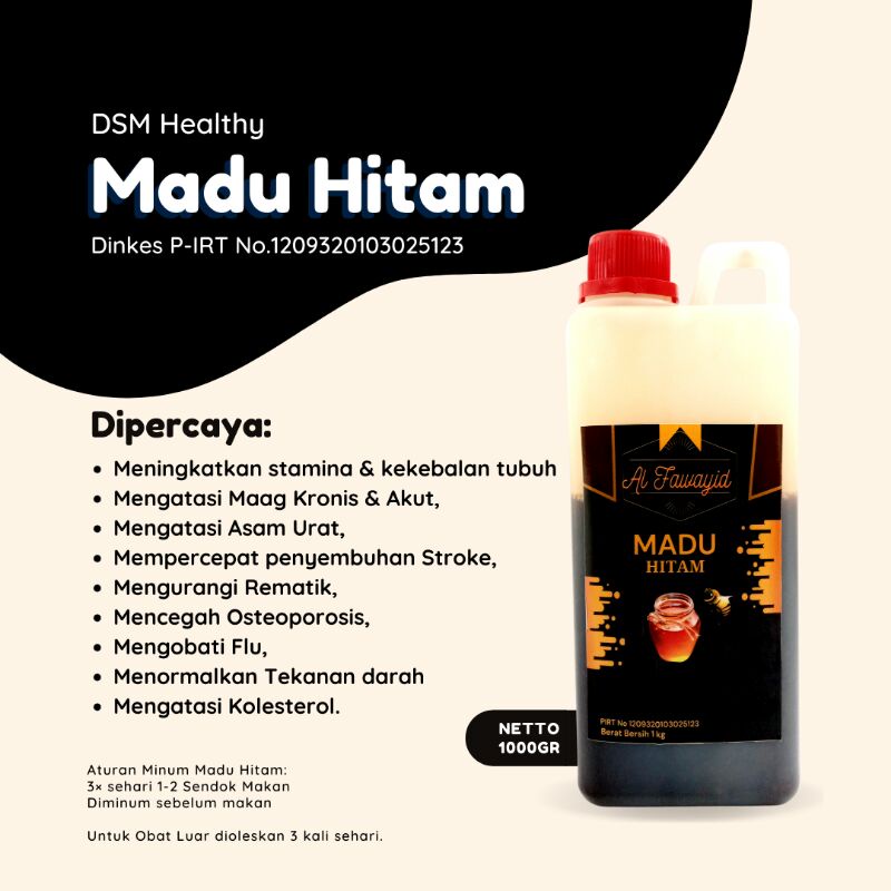 

DSM Healthy Madu Hitam Al-Fawayid 1000 Gr Madu