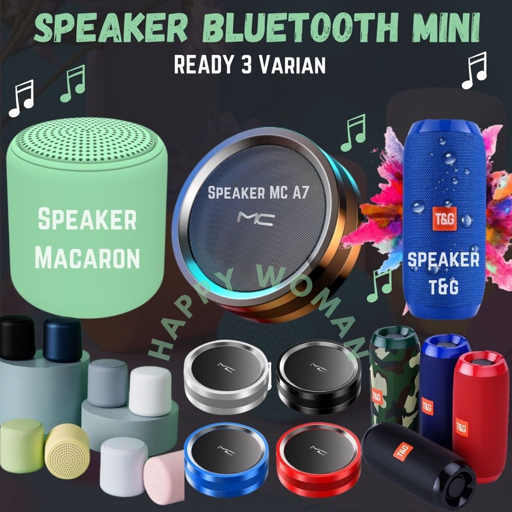 Speaker Bass Mini Bluetooth Wireless Audio Portable Subwoofer Audio Speaker Macaron Speaker MC A7  Musik Box Wireless Portable Speker Mini Bass