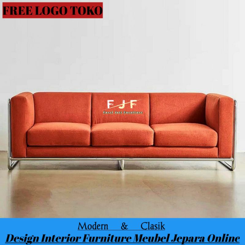 Sofa Bed Kursi Sofa Rangka Stanlis Minimalis Modern