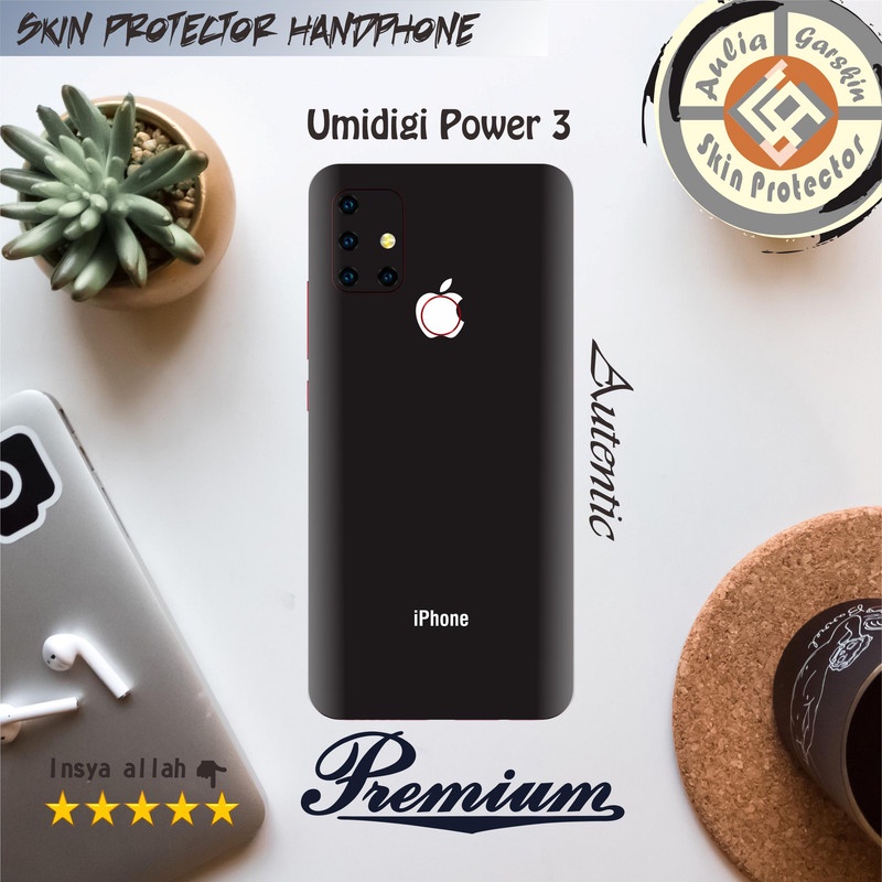 Garskin HP Umidigi Power 3 motif iphone black - Free Custom Motif
