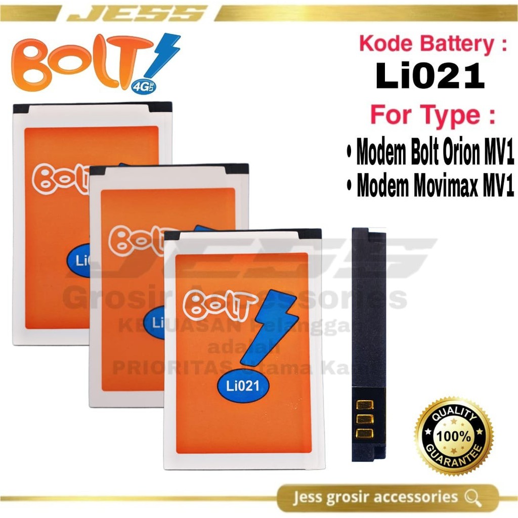 Baterai Battery Batre Original Modem Mifi Bolt Bold Wifi Orion Movimax Mv1 Li021 LIO21