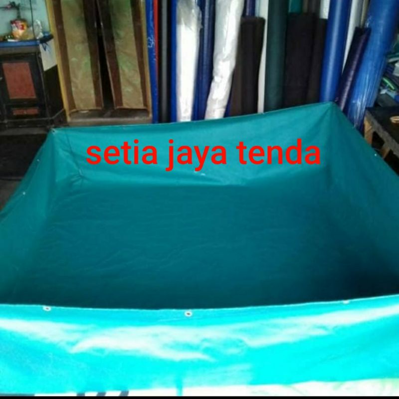 terpal Kolam kotak ukuran 3x2x1 bahan semi karet