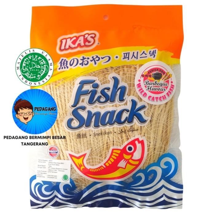 Ika's FISH SNACK 120gr Original Hot &amp; Spicy BBQ / Ikas Snack Ikan