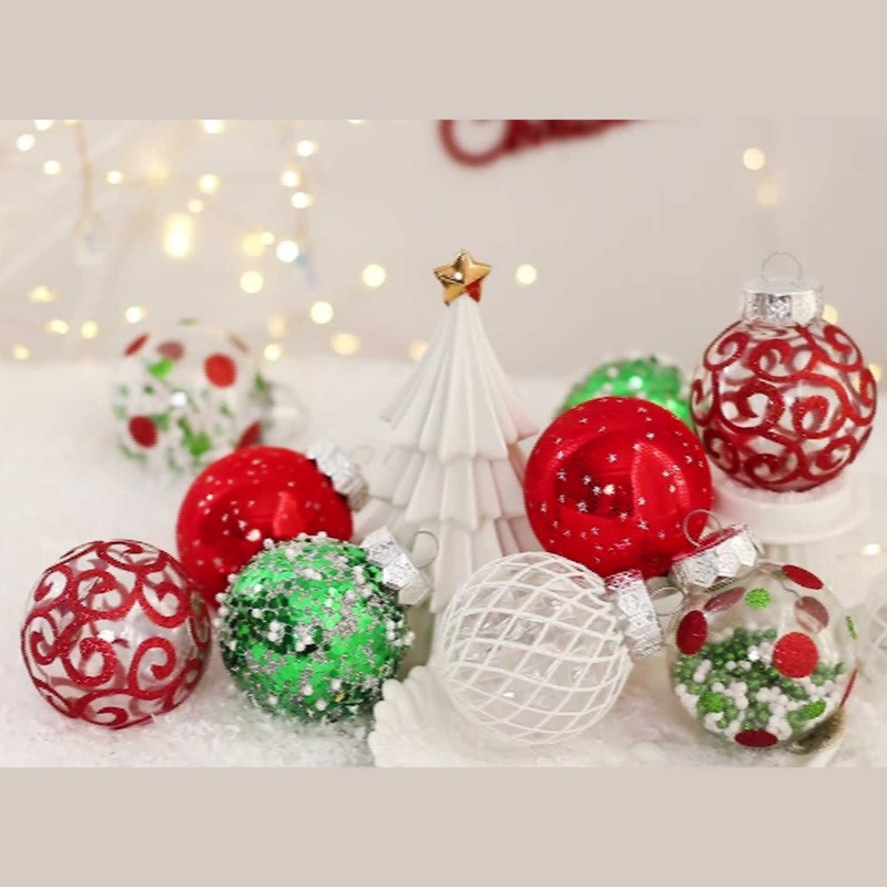 25pcs / Kotak Ornamen Bola Baubles Untuk Dekorasi Pohon Natal