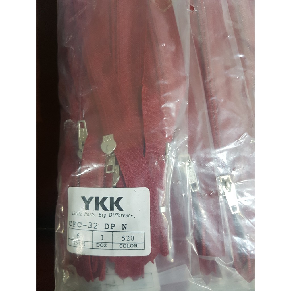 Resleting YKK 6 inch 15 cm / RIT YKK CFC 32 6&quot; 15 cm Kepala Nikel / Kepala Cat