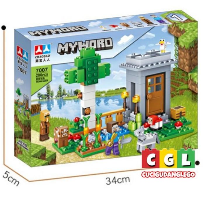 Mainan Bricks My World Creeper Mine Village Ranch Terbaru Pasti Murah LPV