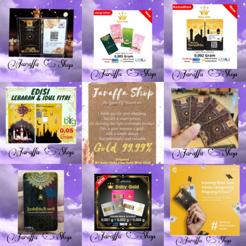 JRA HAMPERS EMAS ASLI 99,99% ANTAM BABY GOLD MINI GOLD FINE GOLD FREE BOX