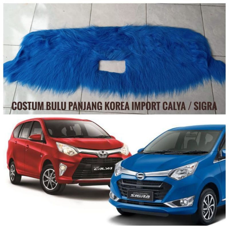 Alas Bulu Dashboard Mobil Calya / Sigra (costum bulu panjang Korea import)