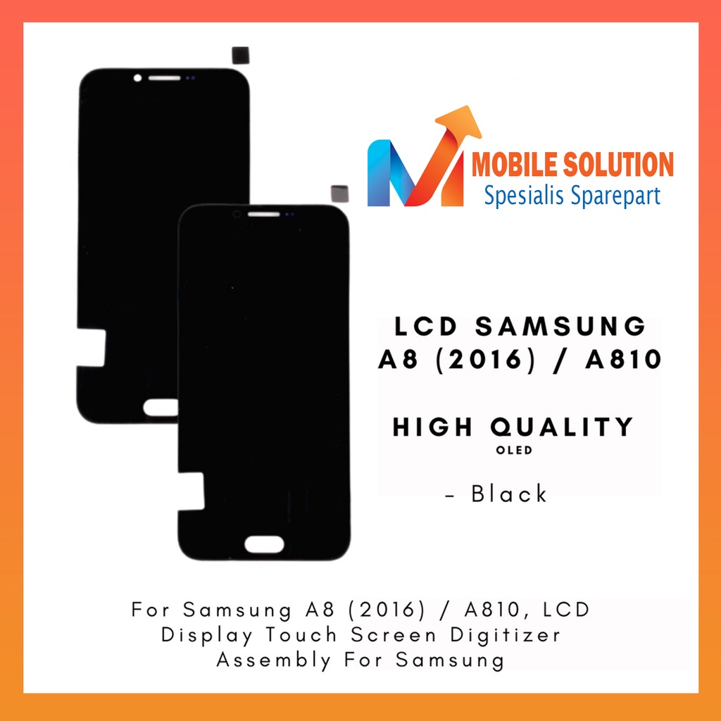 Grosir LCD Samsung A8 A810 2016 OLED 100% Fullset Touchscreen Garansi 1 Bulan + Packing / Bubbel