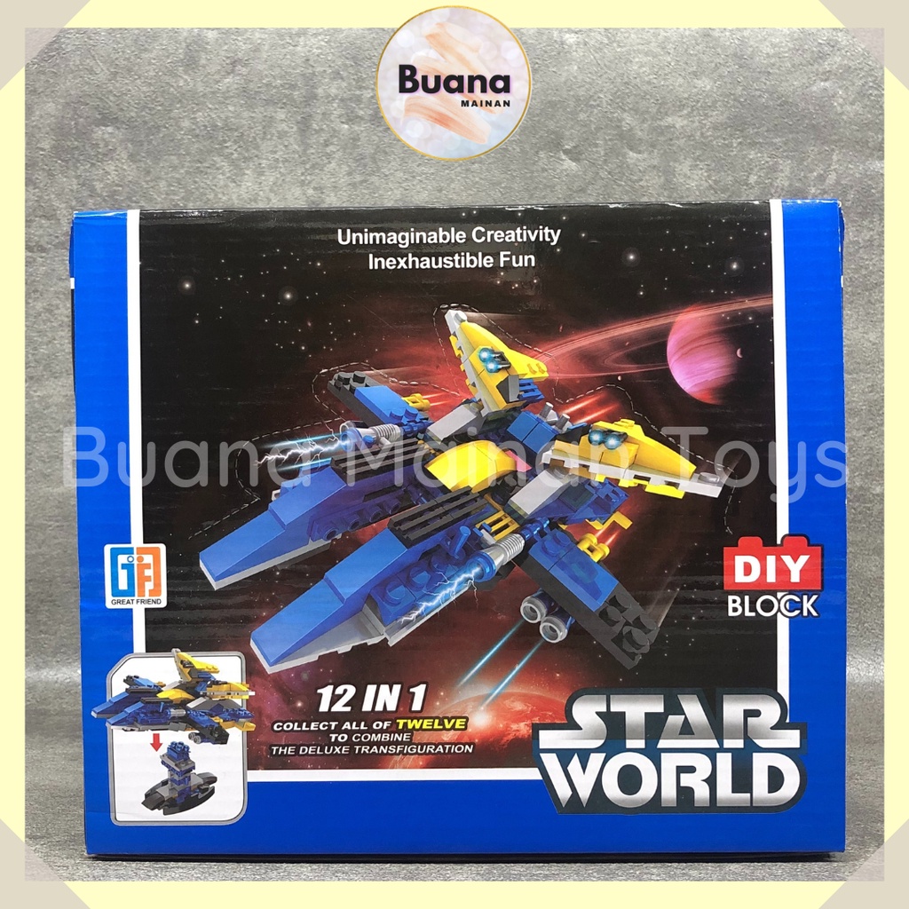 BRICKS GREAT FRIEND MINI AIRCRAFT STAR WORLD MAINAN EDUKASI ANAK COWO CEWE COMBINE PESAWAT KECIL BRICK BLOCK 11