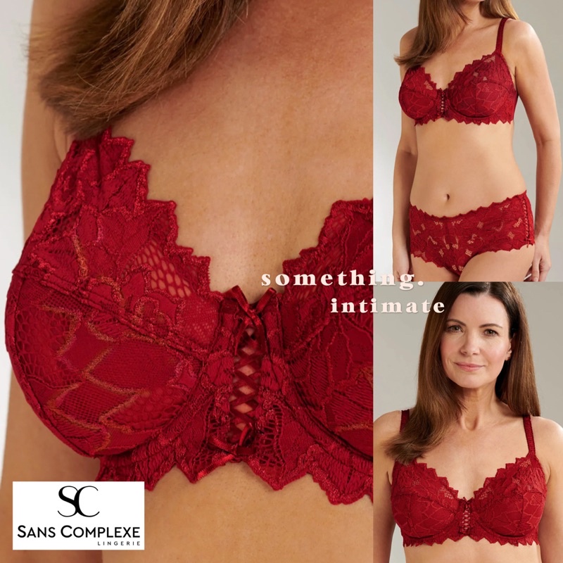 Sans Complexe Rosewood Arum Minimizer Bra Embroidered Lace bH Rumah Bralette Cup DD E Bh BigSize Sal