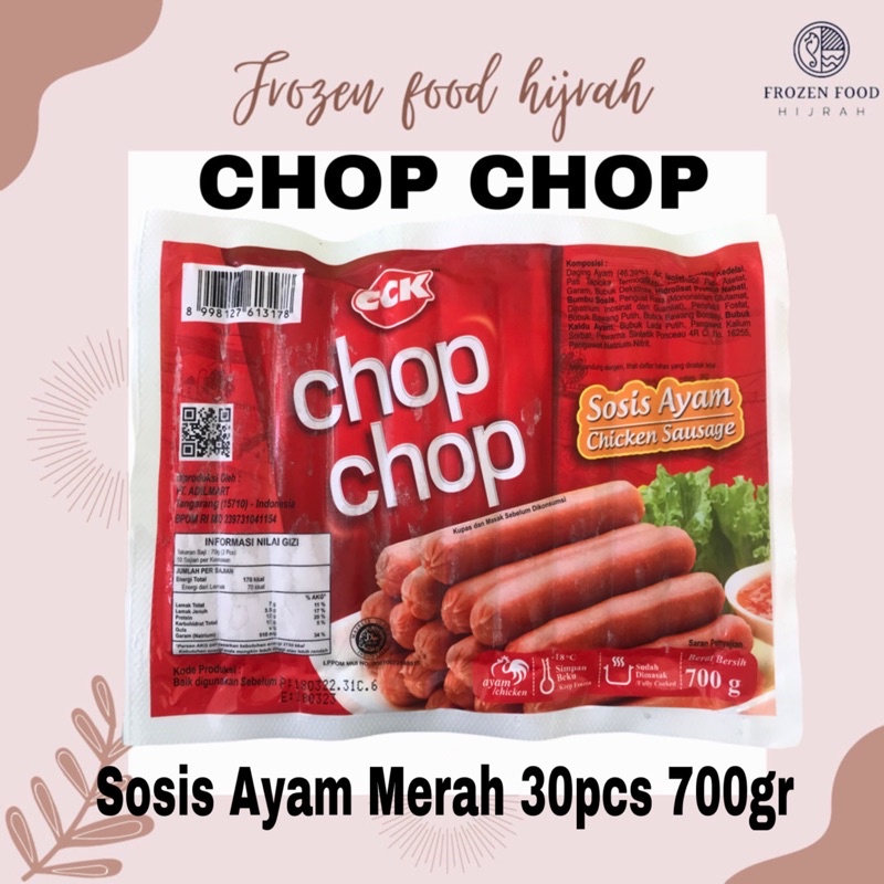 

CHOP CHOP SOSIS AYAM 30PCS 700GR