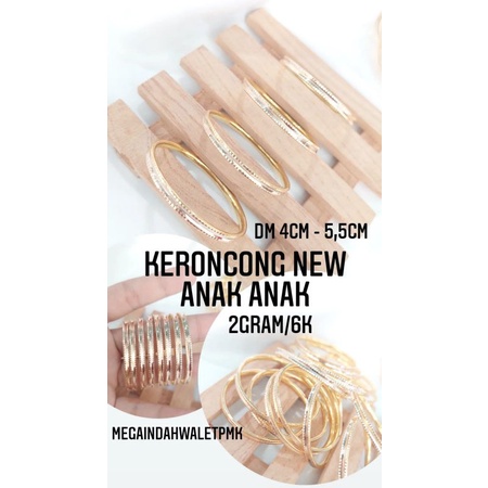 Gelang Keroncong anak new series 2gram / mas asli kadar 6k