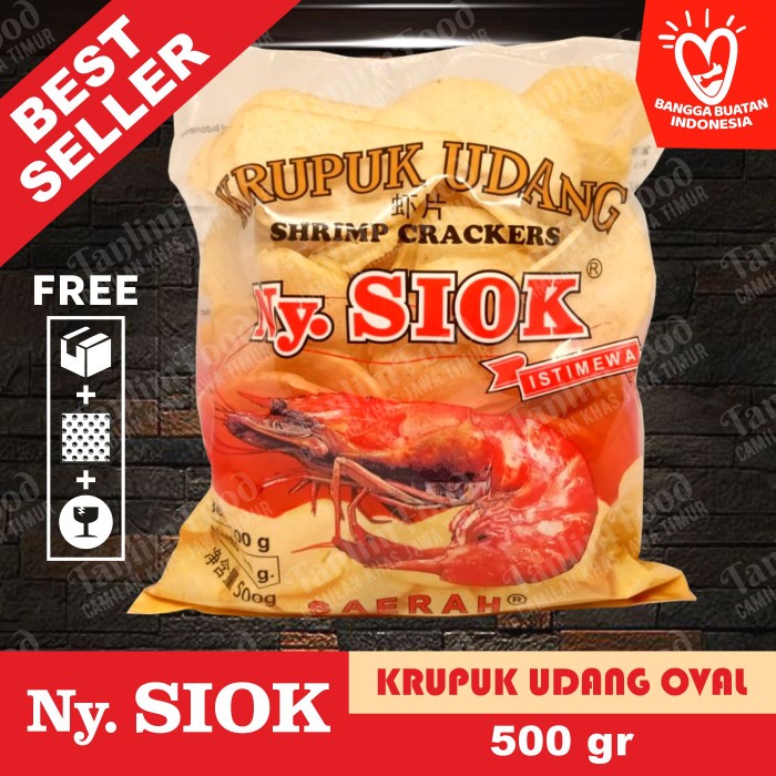 

MURAH Kerupuk / Krupuk Udang Oval Ny Siok 500gr - TanlimFood