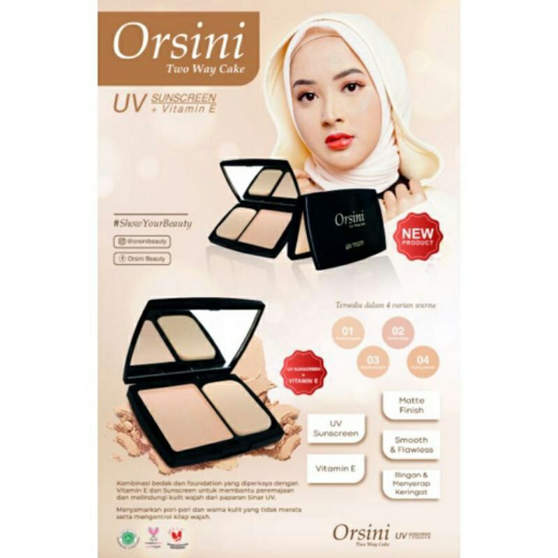 ❤Grosir❤ Orsini Two Way Cake UV Sunscren + Vit E | Orsini TWC Bedak Padat