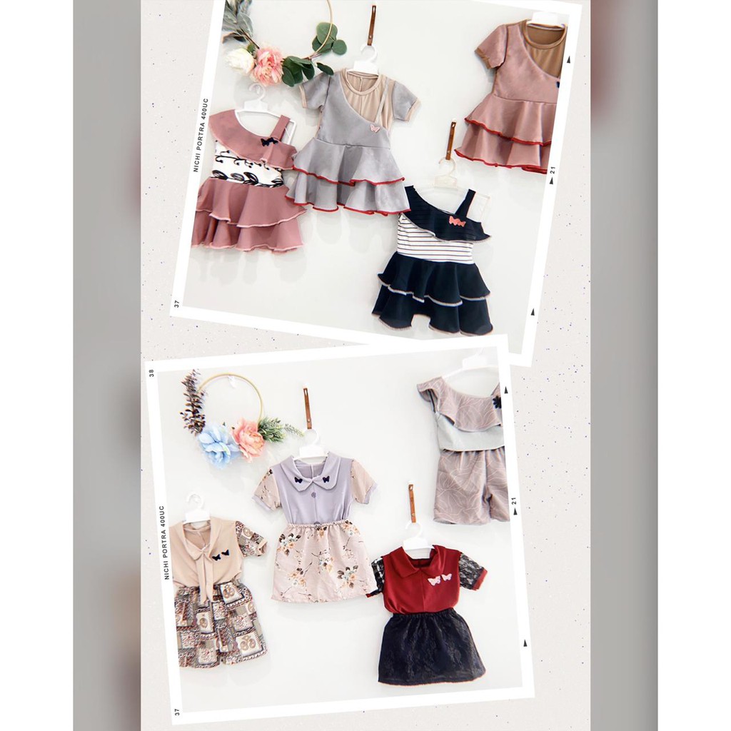 Owlet - setelan anak / dress anak murah / dress rempel sabrina