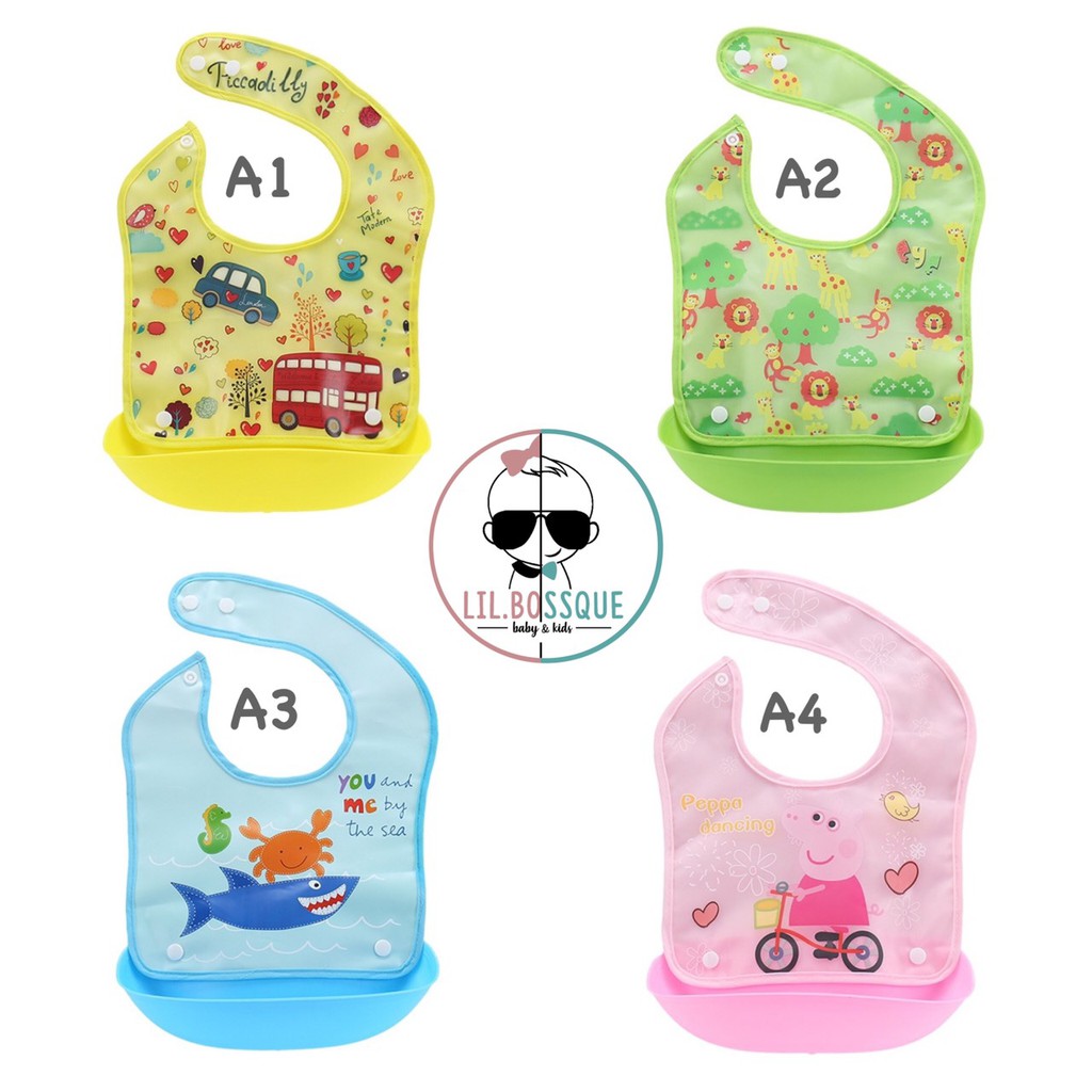 [sale] BABY SILIKON BIB + Cup / CELEMEK MAKAN BAYI / SLABBER / AIR LIUR catalog A