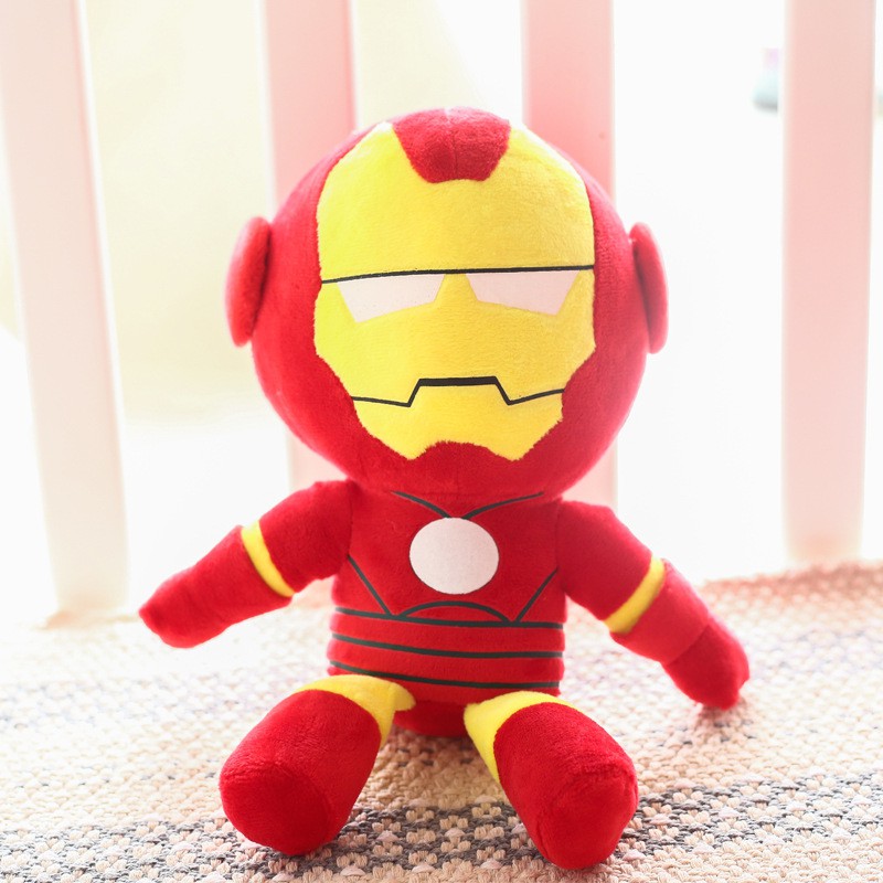 Mainan Boneka Plush Karakter Marvel Avengers Batman Spider Man Iron Man Ukuran 27CM Untuk Hadiah Anak