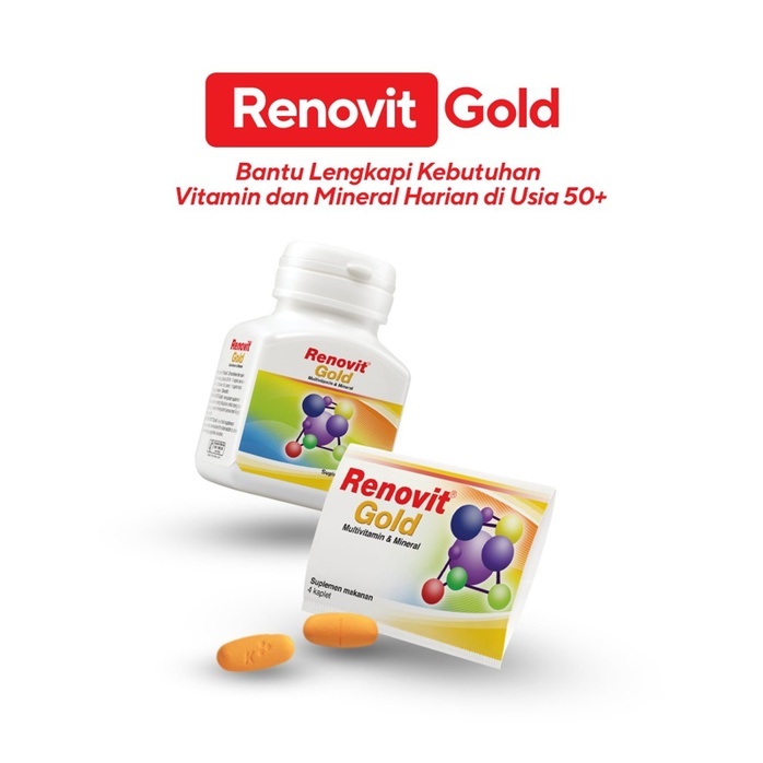 RENOVIT GOLD MULTIVITAMIN &amp; MINERAL ISI 30 KAPLET / SUPLEMEN MAKANAN