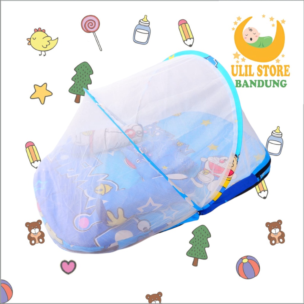Kasur Bayi Lipat Kelambu / Kasur Bayi Model Matras Kelambu Free Bantal Peyang + Dua Guling Bayi-2