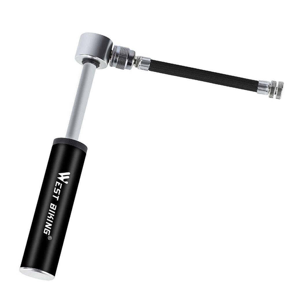 R-FLOWER Pompa Sepeda Mini 120psi Bahan Aluminium Alloy Bersepeda MTB Tire Inflator