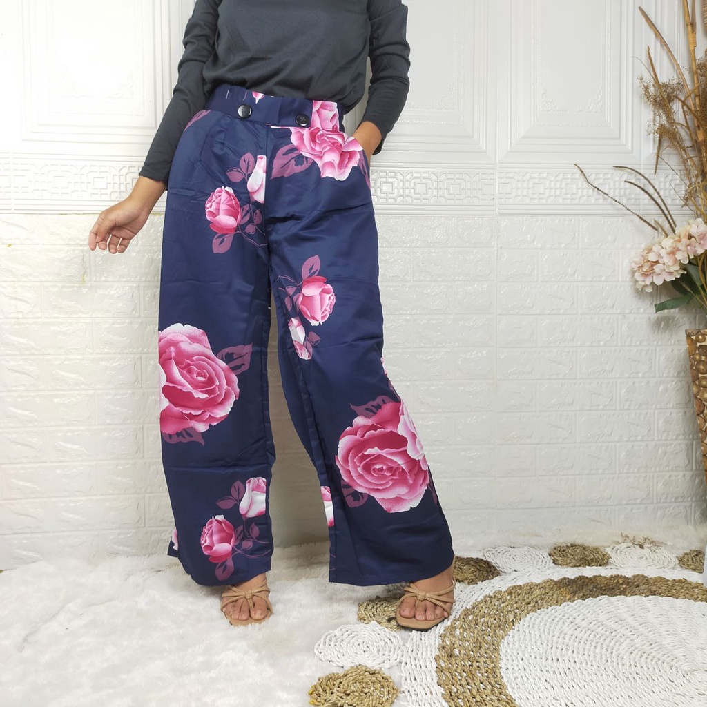 KULOT PANJANG KATUN MOTIF BUNGA/KULOT KATUN MOTIF