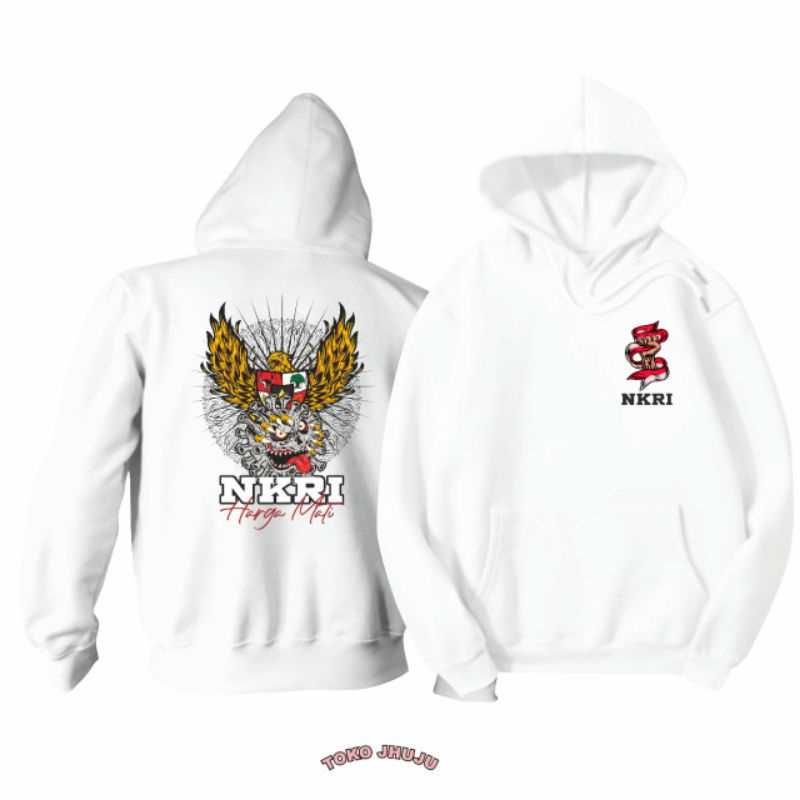 Hoodie Jumper Spesial HUT RI NKRI Harga Mati Burung Garuda Cengkram Virus Corona