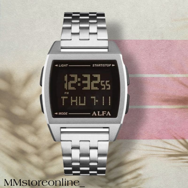 jam tangan Alfa digital 8014 water resistant antiair 30m