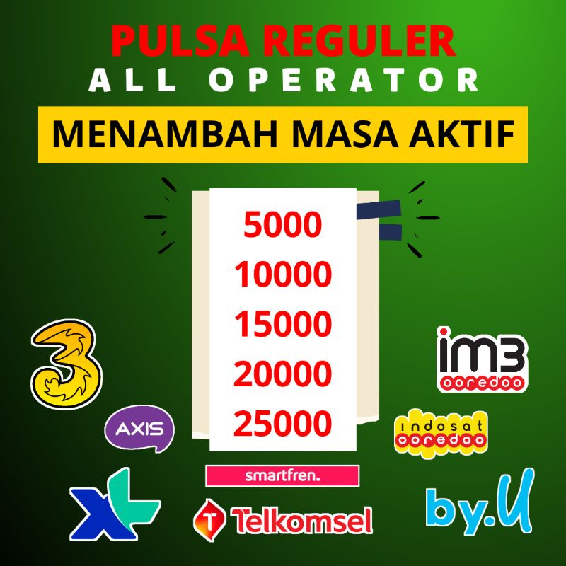 PROMO Pulsa Telkomsel 5k 10k 15k 20k 25k - Menambah Masa Aktif - Pulsa All Operator - Isi Pulsa - To