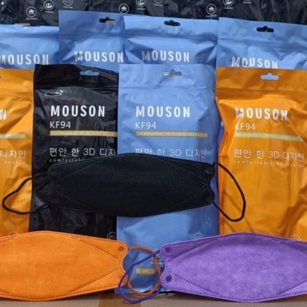 Masker Mauson KF94 Warna Murah / Masker KF94 4Ply Evo 3D Proctection Mask Mouson Sachet isi 10Pcs SE
