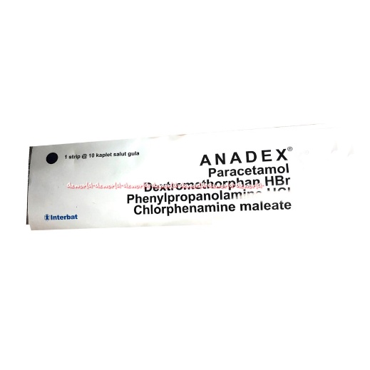 Anadex Paracetamol Dextromethorphan  10kaplet Obat Penurun Demam Anadek Ana Dex
