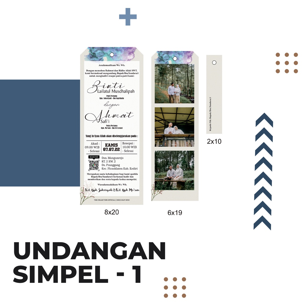 Jual UNDANGAN SIMPEL / UNDANGAN PERNIKAHAN / UNDANGAN MURAH / UNDANGAN