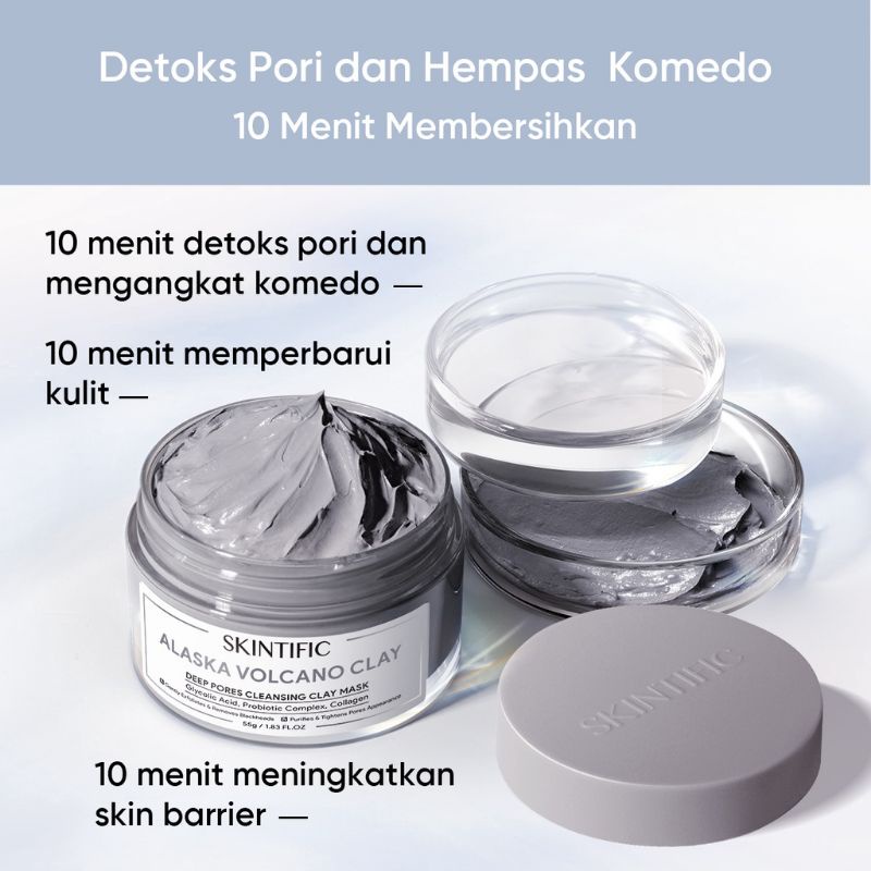 Skintific Alaska Volcano Clay Mask Deep Proses Cleansing