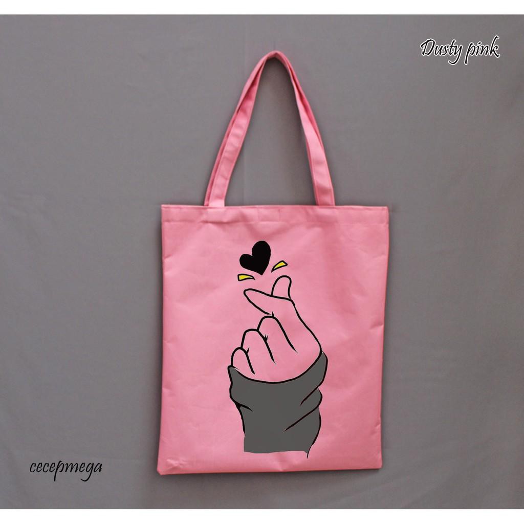 Unik tote bag / totebag motif saranghae Murah