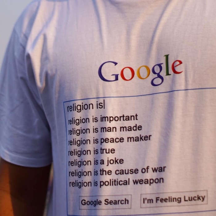 Kaos Baju Obral Combed 30 Distro Google Religion Is Majelis Lucu Polos