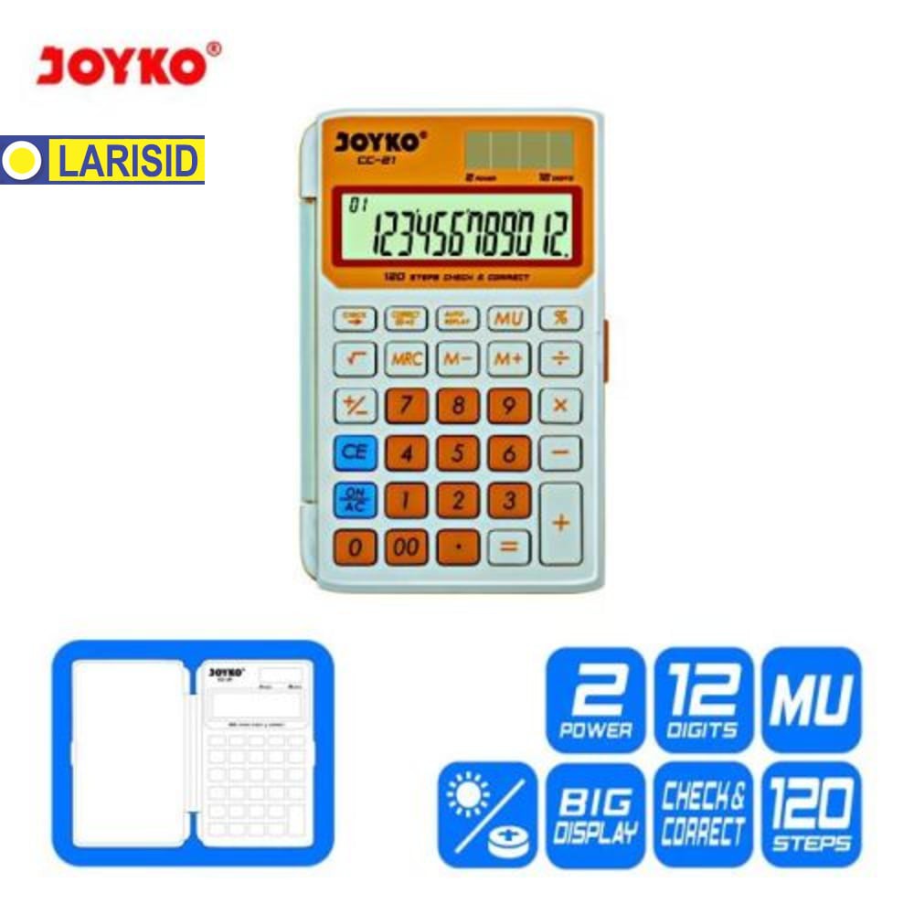 

CALCULATOR / KALKULATOR JOYKO CC-21 / 12 DIGITS / CHECK CORRECT - BIRU