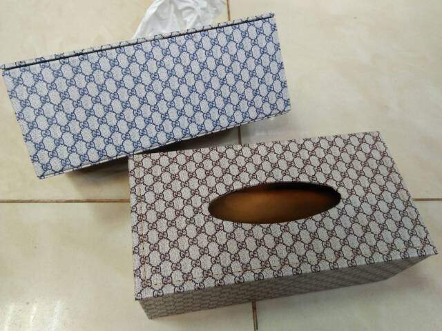 Kotak tisue box gucci buatan dalam negri bahan papan