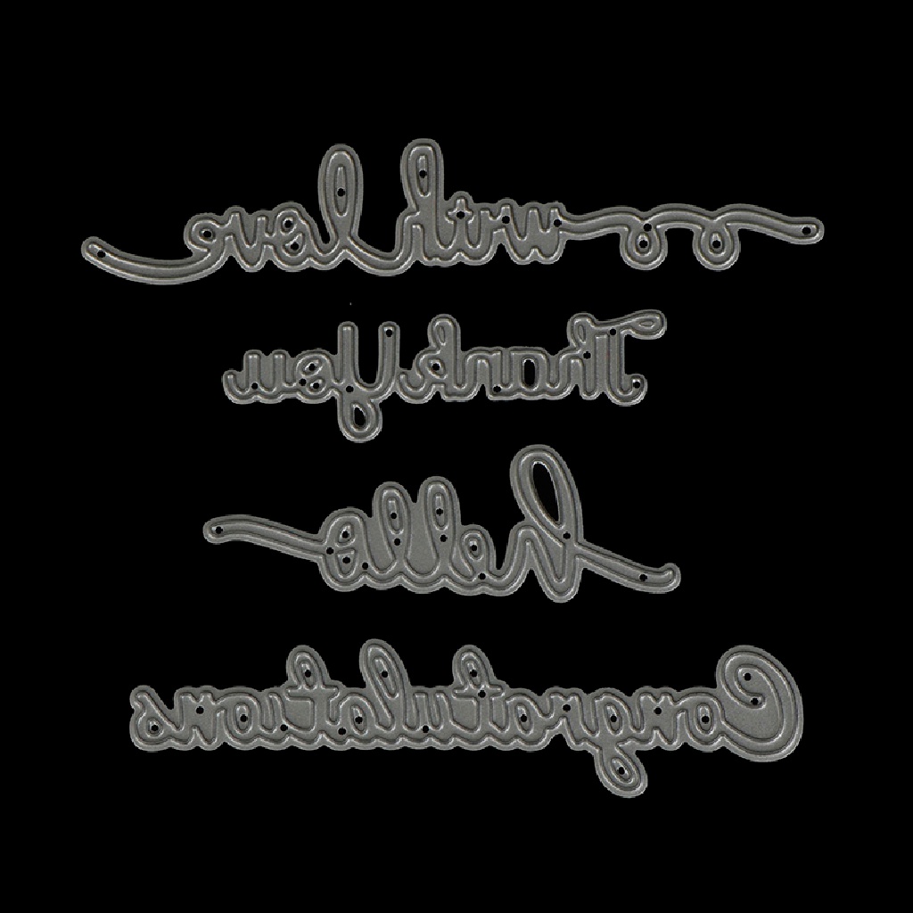 [HeavenDenotation] DIY Greeting Words Cutting Die Metal Scrapbooking Dies Craft Dies Greeting Card