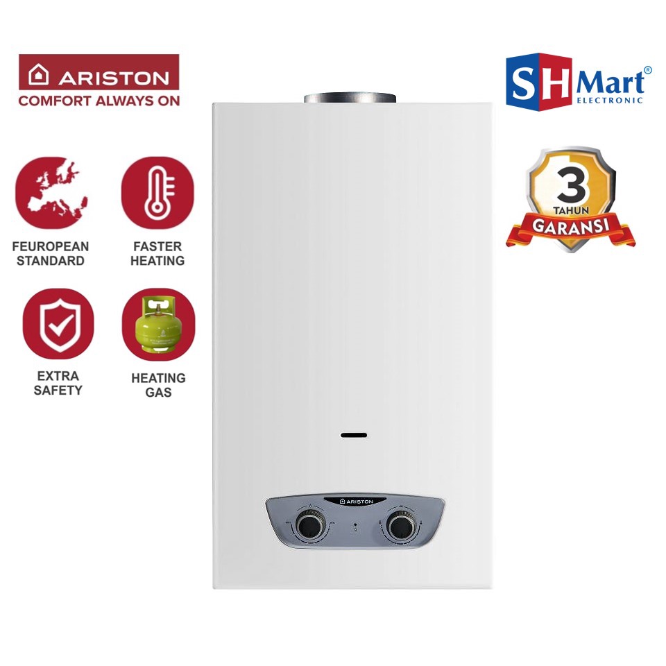 Water Heater Ariston GAS Type Fast R 10 Liter ( Medan)