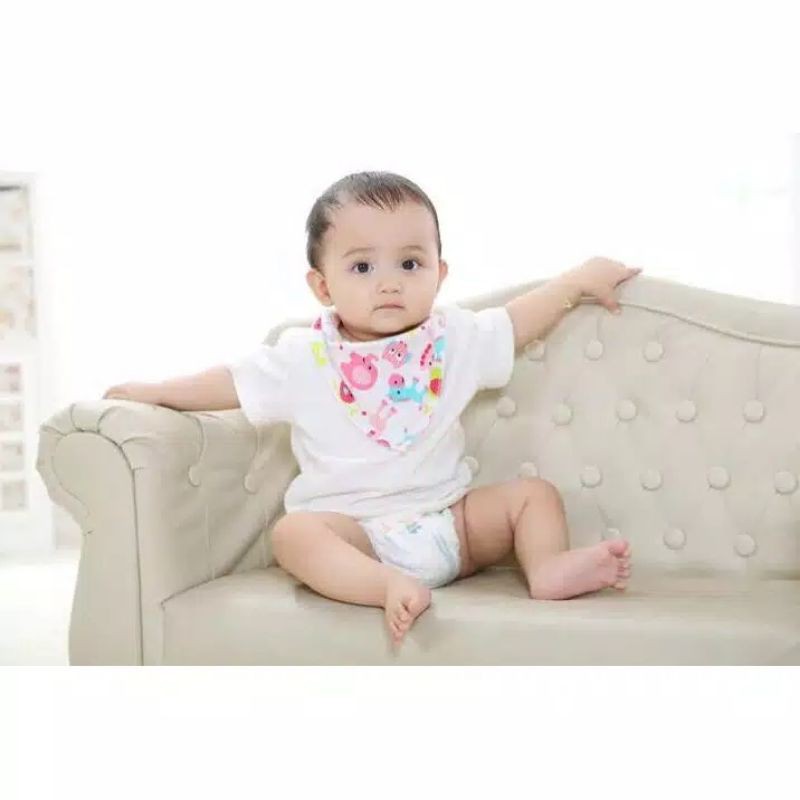 K-SP SLABER BAYI SEGITIGA Import Double Knite Celemek Bayi Handuk Liur Bayi Slaber Import